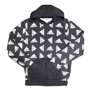 Adidas Allover Badge of Sport Hoodie Sweatshirt size Small